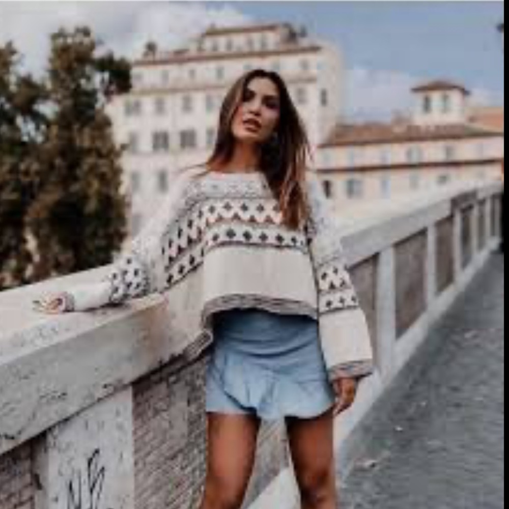 Zara jacquard knit